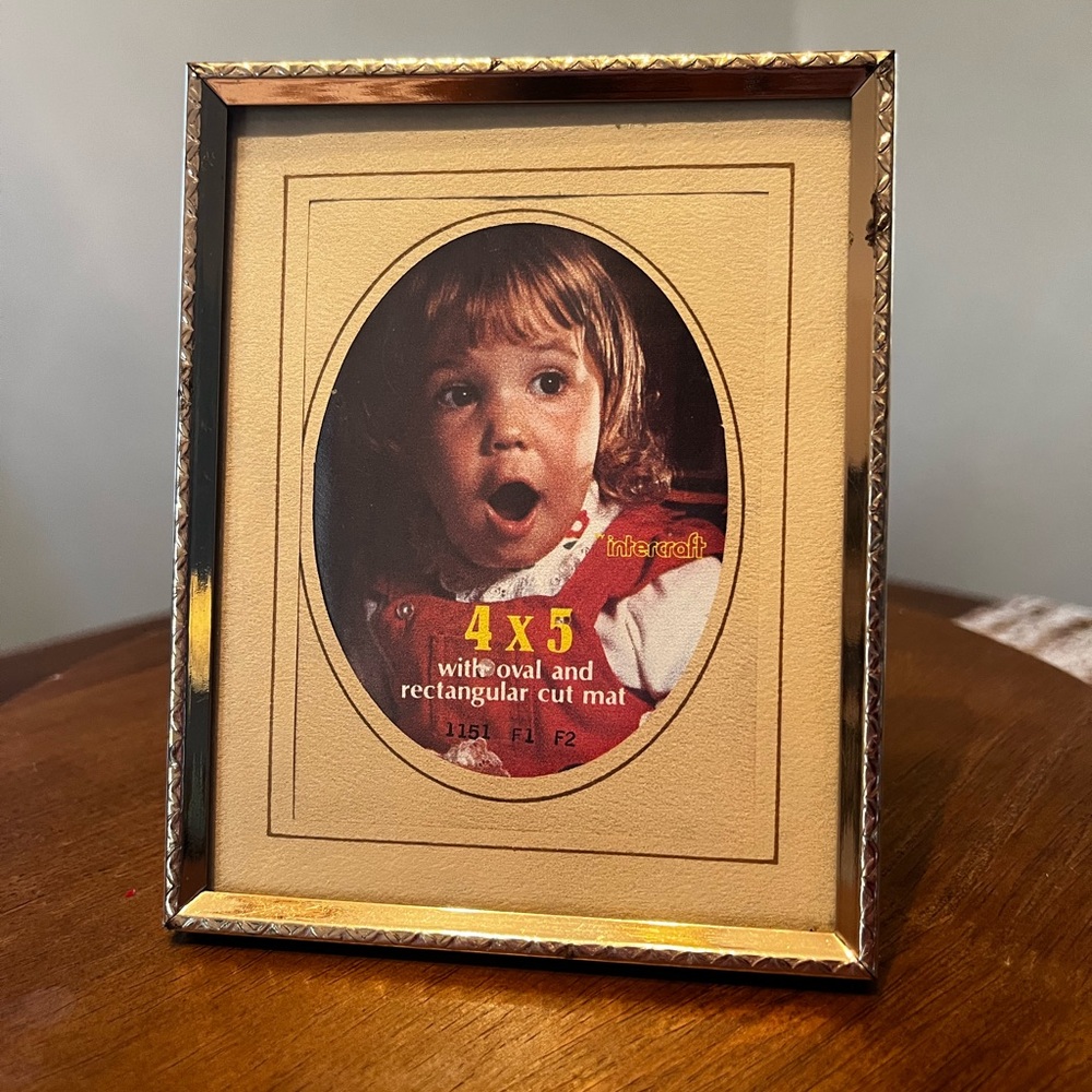 4x5 Vintage Ornate Gold Photo Frame